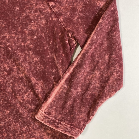 Pilcro (Anthropologie) Mineral Washed Long Sleeve Tee Burgundy Red Size L - Picture 4 of 7